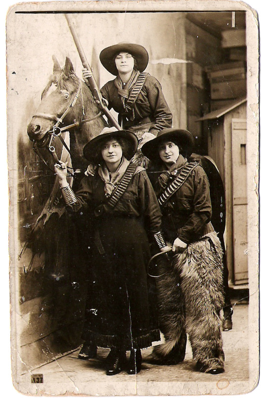 strong women - girls with guns, suffragette cowgirls