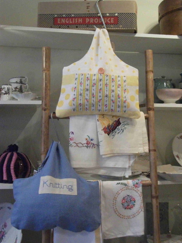 Knitting bags from vintage linensPicture